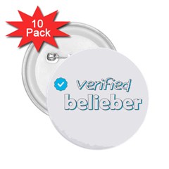 Verified Belieber 2 25  Buttons (10 Pack)  by Valentinaart