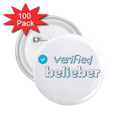 Verified Belieber 2 25  Buttons (100 Pack)  by Valentinaart