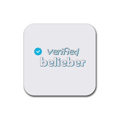 Verified Belieber Rubber Coaster (square)  by Valentinaart