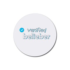 Verified Belieber Rubber Coaster (round)  by Valentinaart