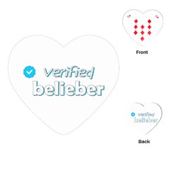 Verified Belieber Playing Cards (heart)  by Valentinaart