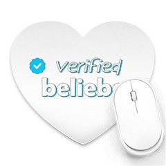 Verified Belieber Heart Mousepads by Valentinaart