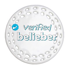 Verified Belieber Round Filigree Ornament (two Sides) by Valentinaart