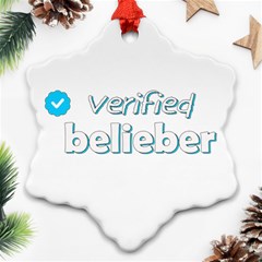 Verified Belieber Snowflake Ornament (two Sides) by Valentinaart