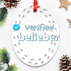 Verified Belieber Ornament (oval Filigree) by Valentinaart