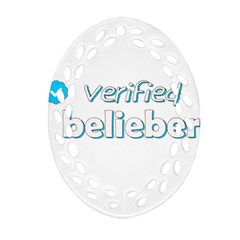 Verified Belieber Oval Filigree Ornament (two Sides) by Valentinaart