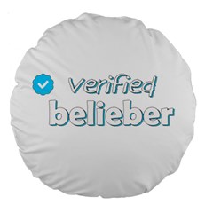 Verified Belieber Large 18  Premium Round Cushions by Valentinaart