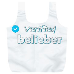 Verified Belieber Full Print Recycle Bags (l)  by Valentinaart