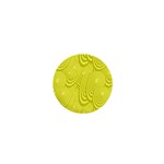 Yellow Oval Ellipse Egg Elliptical 1  Mini Buttons Front