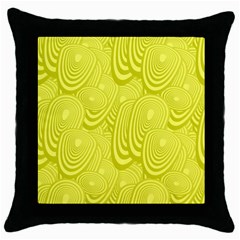 Yellow Oval Ellipse Egg Elliptical Throw Pillow Case (black) by BangZart