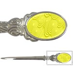 Yellow Oval Ellipse Egg Elliptical Letter Openers Front