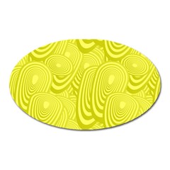 Yellow Oval Ellipse Egg Elliptical Oval Magnet by BangZart