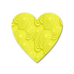 Yellow Oval Ellipse Egg Elliptical Heart Magnet by BangZart