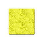 Yellow Oval Ellipse Egg Elliptical Square Magnet Front