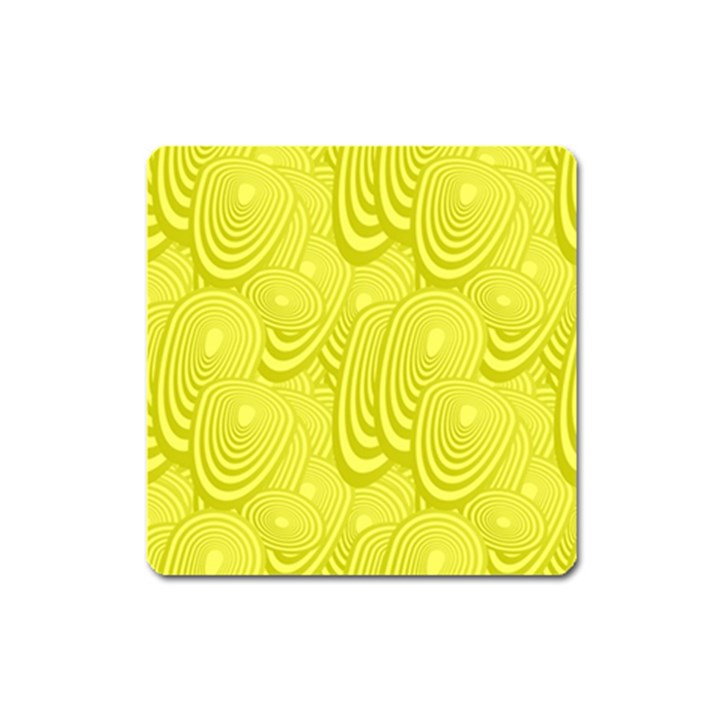 Yellow Oval Ellipse Egg Elliptical Square Magnet