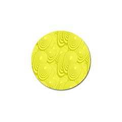 Yellow Oval Ellipse Egg Elliptical Golf Ball Marker by BangZart