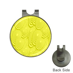 Yellow Oval Ellipse Egg Elliptical Hat Clips With Golf Markers by BangZart