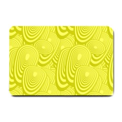 Yellow Oval Ellipse Egg Elliptical Small Doormat  by BangZart