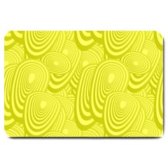 Yellow Oval Ellipse Egg Elliptical Large Doormat  by BangZart