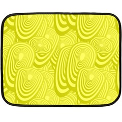 Yellow Oval Ellipse Egg Elliptical Double Sided Fleece Blanket (mini)  by BangZart