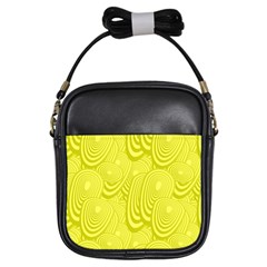 Yellow Oval Ellipse Egg Elliptical Girls Sling Bags by BangZart