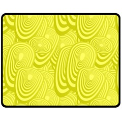 Yellow Oval Ellipse Egg Elliptical Fleece Blanket (medium)  by BangZart