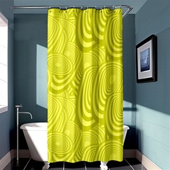 Yellow Oval Ellipse Egg Elliptical Shower Curtain 36  X 72  (stall)  by BangZart