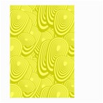 Yellow Oval Ellipse Egg Elliptical Small Garden Flag (Two Sides) Back