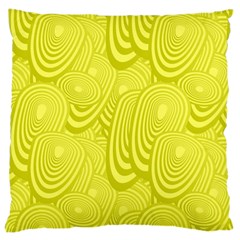 Yellow Oval Ellipse Egg Elliptical Large Cushion Case (two Sides) by BangZart