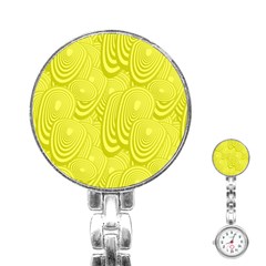 Yellow Oval Ellipse Egg Elliptical Stainless Steel Nurses Watch by BangZart