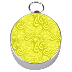 Yellow Oval Ellipse Egg Elliptical Silver Compasses by BangZart