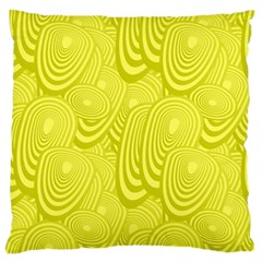 Yellow Oval Ellipse Egg Elliptical Standard Flano Cushion Case (one Side) by BangZart