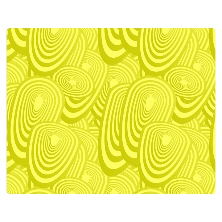 Yellow Oval Ellipse Egg Elliptical Double Sided Flano Blanket (Medium) 