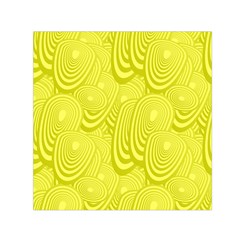 Yellow Oval Ellipse Egg Elliptical Small Satin Scarf (square) by BangZart