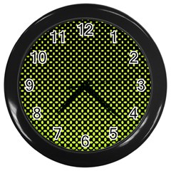 Pattern Halftone Background Dot Wall Clocks (black) by BangZart