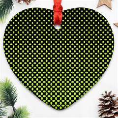 Pattern Halftone Background Dot Heart Ornament (two Sides) by BangZart