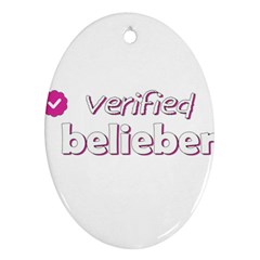 Verified Belieber Ornament (oval) by Valentinaart