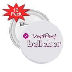 Verified Belieber 2 25  Buttons (10 Pack)  by Valentinaart