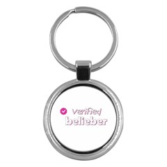 Verified Belieber Key Chains (round)  by Valentinaart