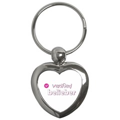 Verified Belieber Key Chains (heart)  by Valentinaart