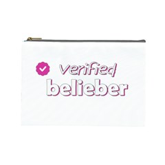 Verified Belieber Cosmetic Bag (large)  by Valentinaart