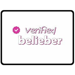 Verified Belieber Fleece Blanket (large)  by Valentinaart