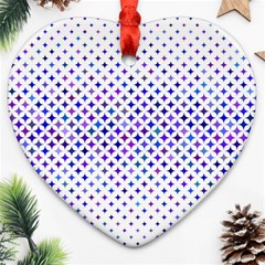 Star Curved Background Geometric Heart Ornament (two Sides)