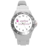 Verified Belieber Round Plastic Sport Watch (L) Front