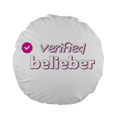 Verified Belieber Standard 15  Premium Round Cushions by Valentinaart