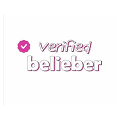 Verified Belieber Double Sided Flano Blanket (medium)  by Valentinaart