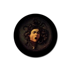 Medusa Rubber Round Coaster (4 Pack)  by Valentinaart