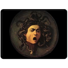 Medusa Double Sided Fleece Blanket (large)  by Valentinaart