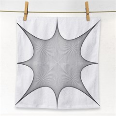 Star Grid Curved Curved Star Woven Face Towel by BangZart