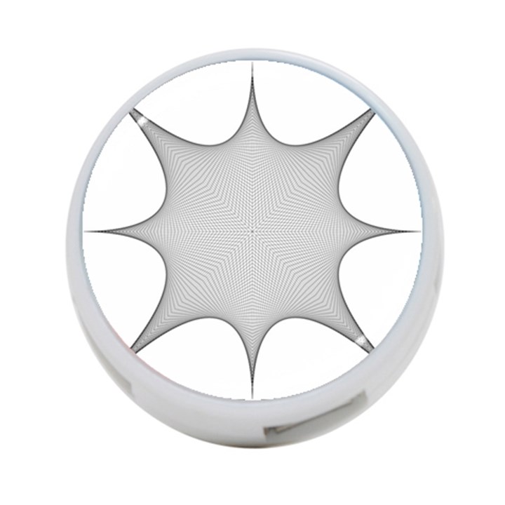 Star Grid Curved Curved Star Woven 4-Port USB Hub (Two Sides) 